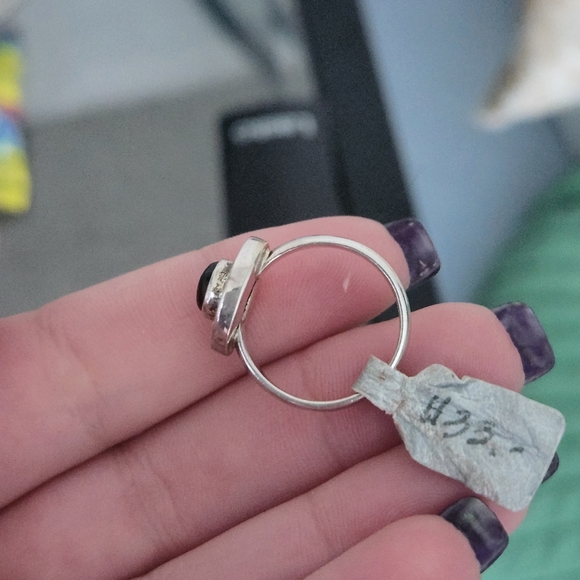 Ring set! NWT Onyx dainty ring set, size 6 onyx scalloped, Onyx simple 6.5 - Picture 11 of 16